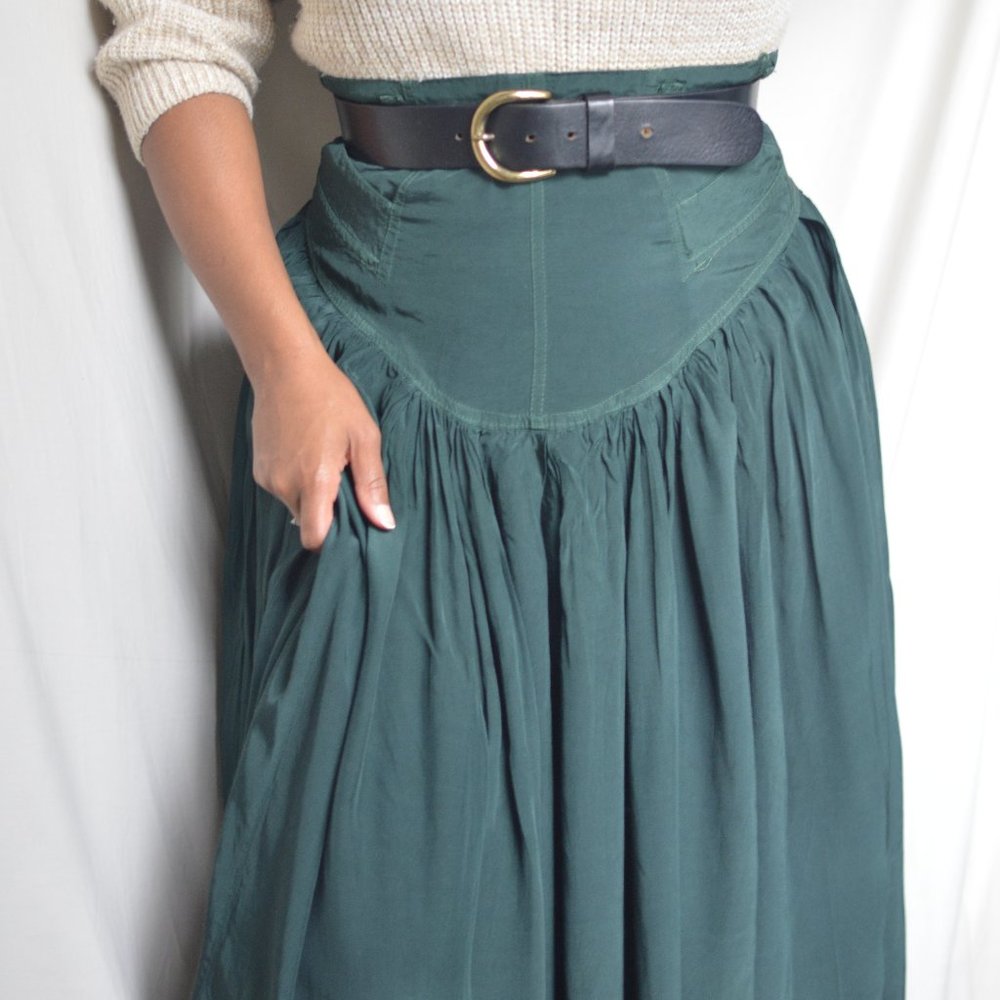 Vintage High Waist Maxi Skirt